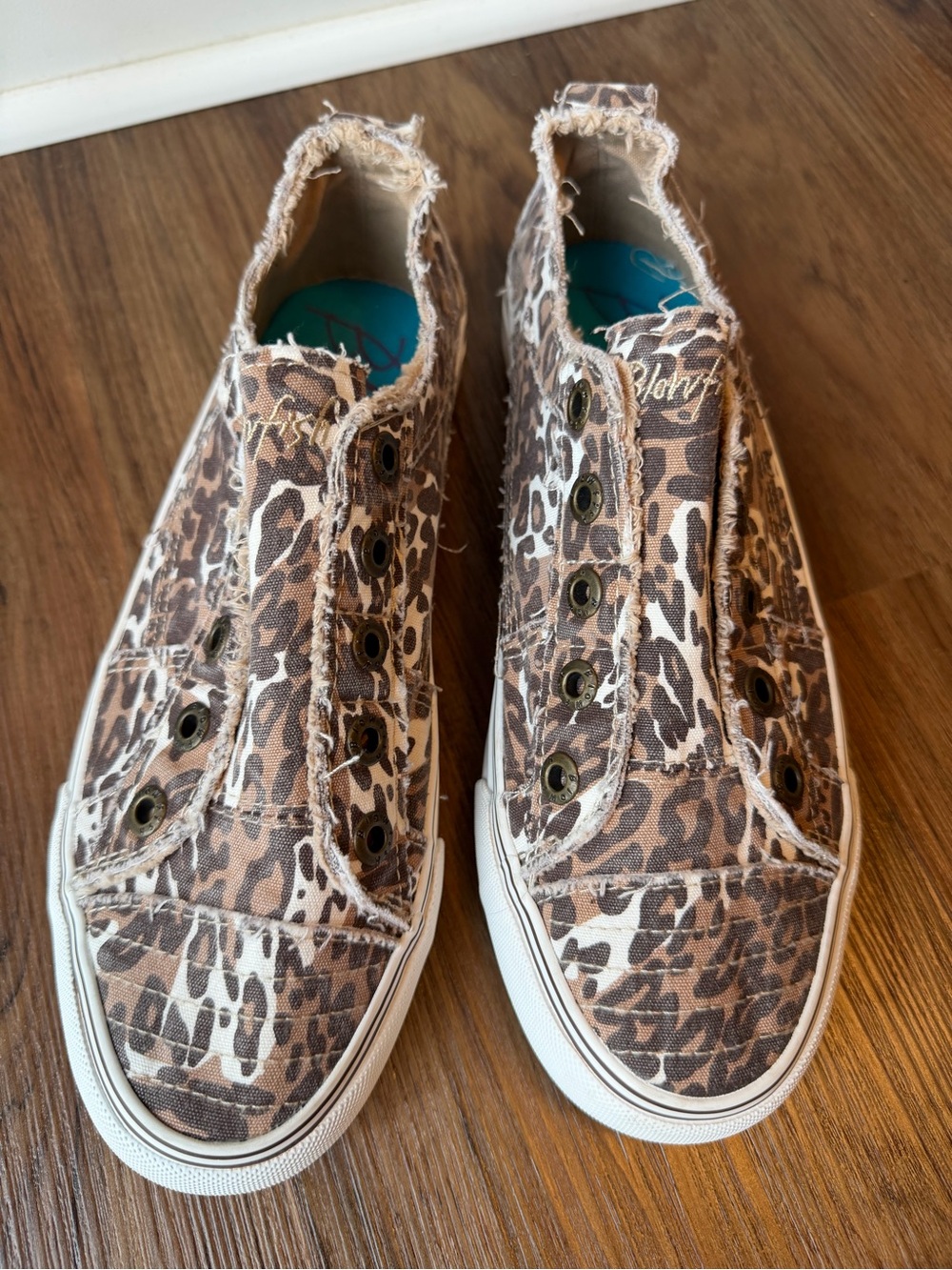Leopard Print Slip-On Sneakers - Brown - Picture 2 of 6